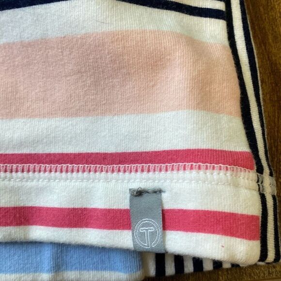 T by Talbots summer stripe shirt top Sz S L/S - Picture 5 of 8
